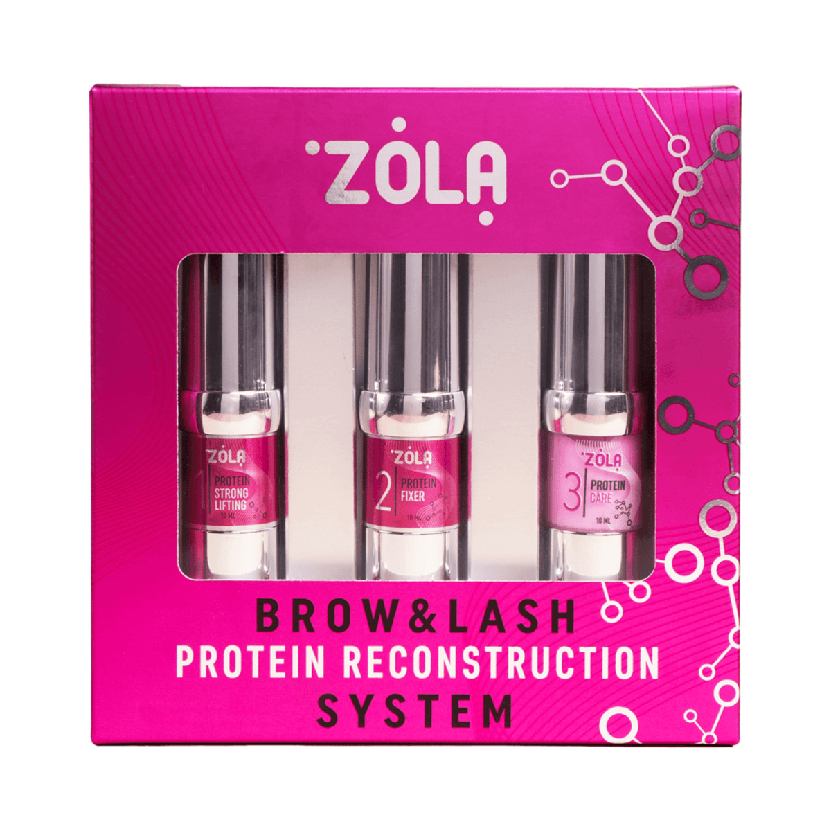 ZOLA Brow & Lash Lamination Set Protein Reconstruction, Pink - The Perma